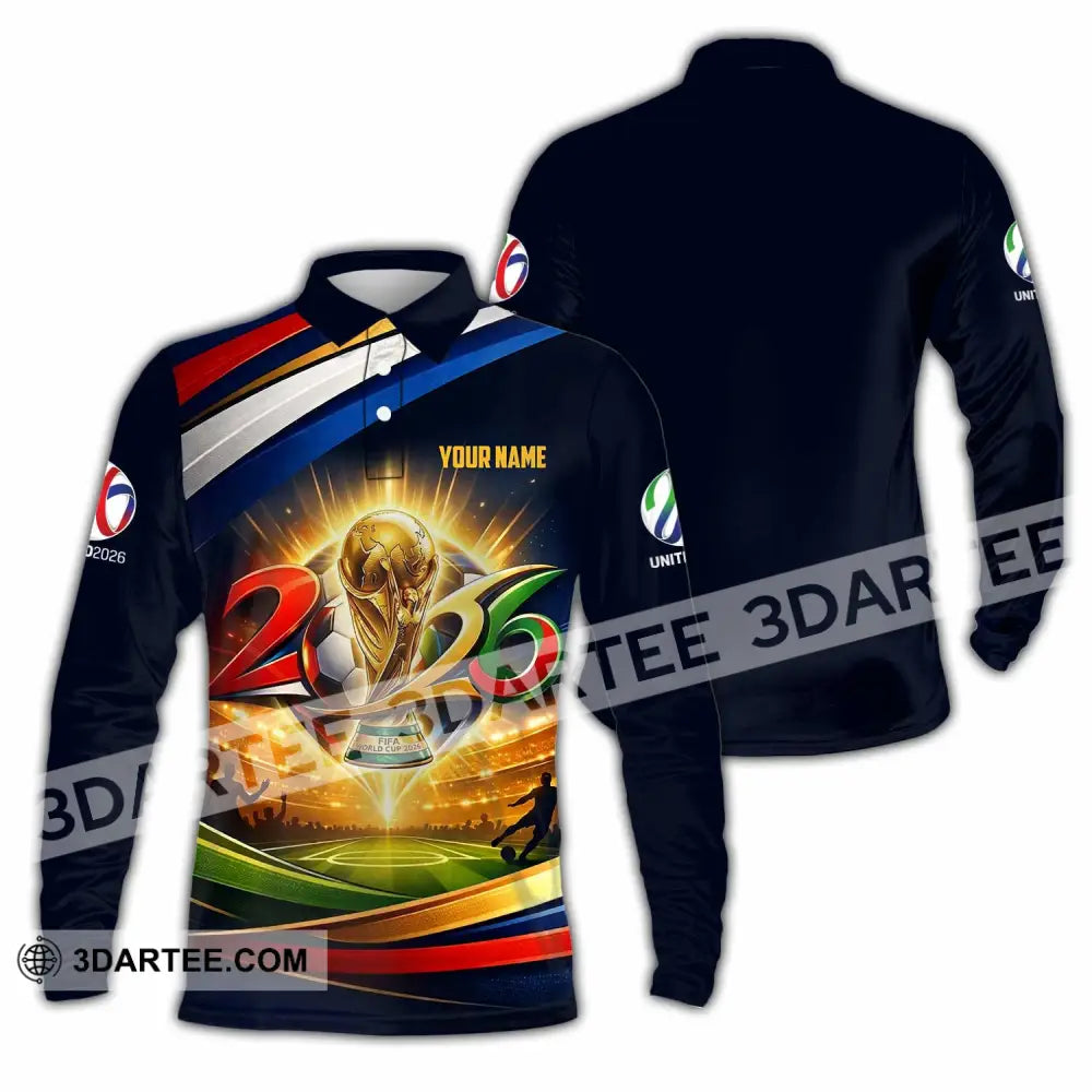 Unisex Shirt - Custom World Cup 2026 3D Shirt - Long Sleeve Polo / S - T-shirt