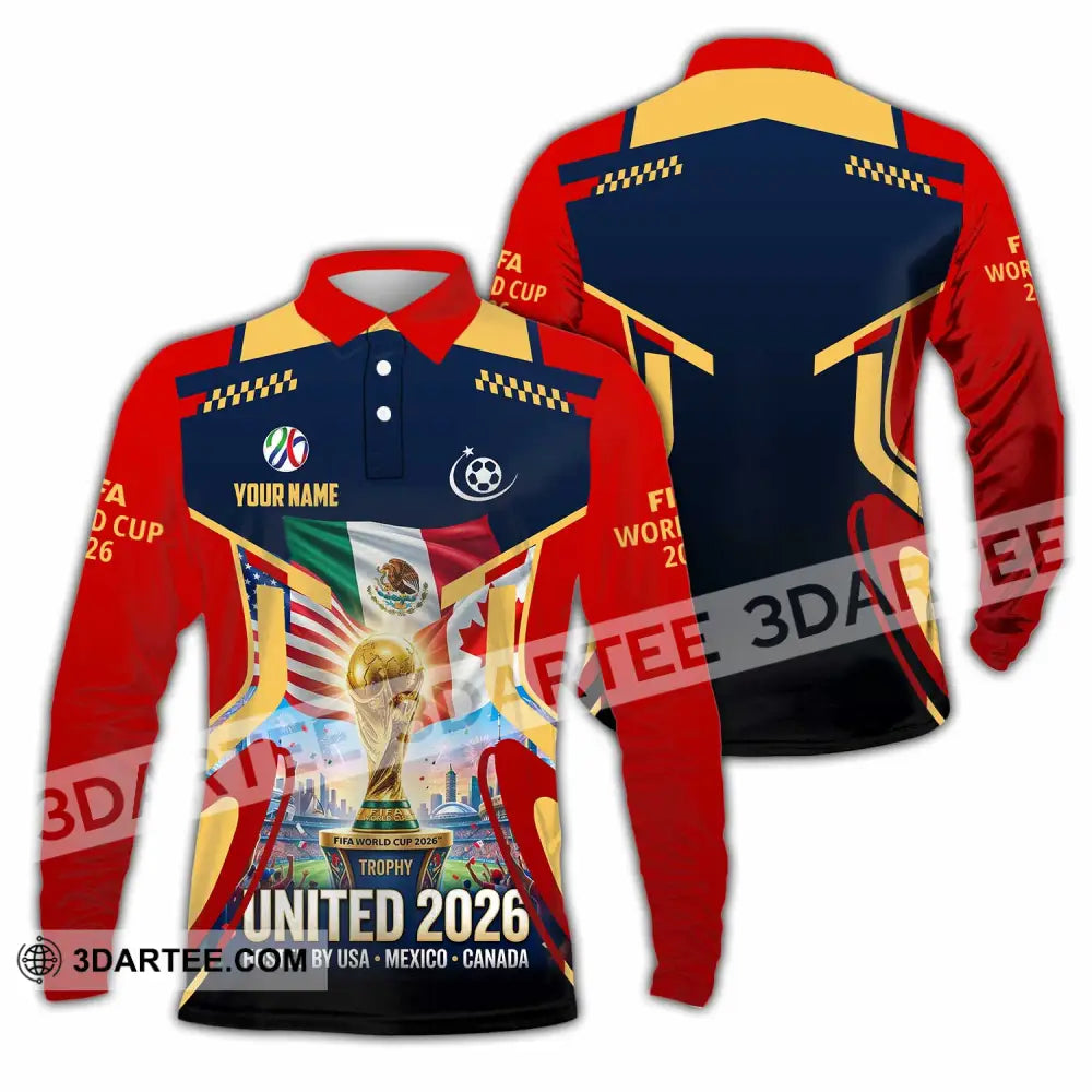 Unisex Shirt - Custom World Cup 2026 3D Shirt - Long Sleeve Polo / S - T-shirt