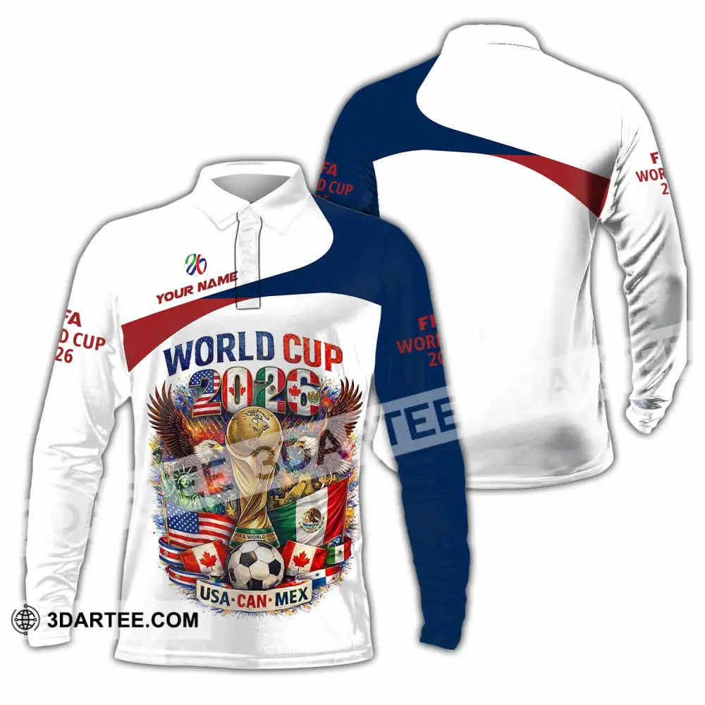 Unisex Shirt - Custom World Cup 2026 3D Shirt - Long Sleeve Polo / S - T-shirt