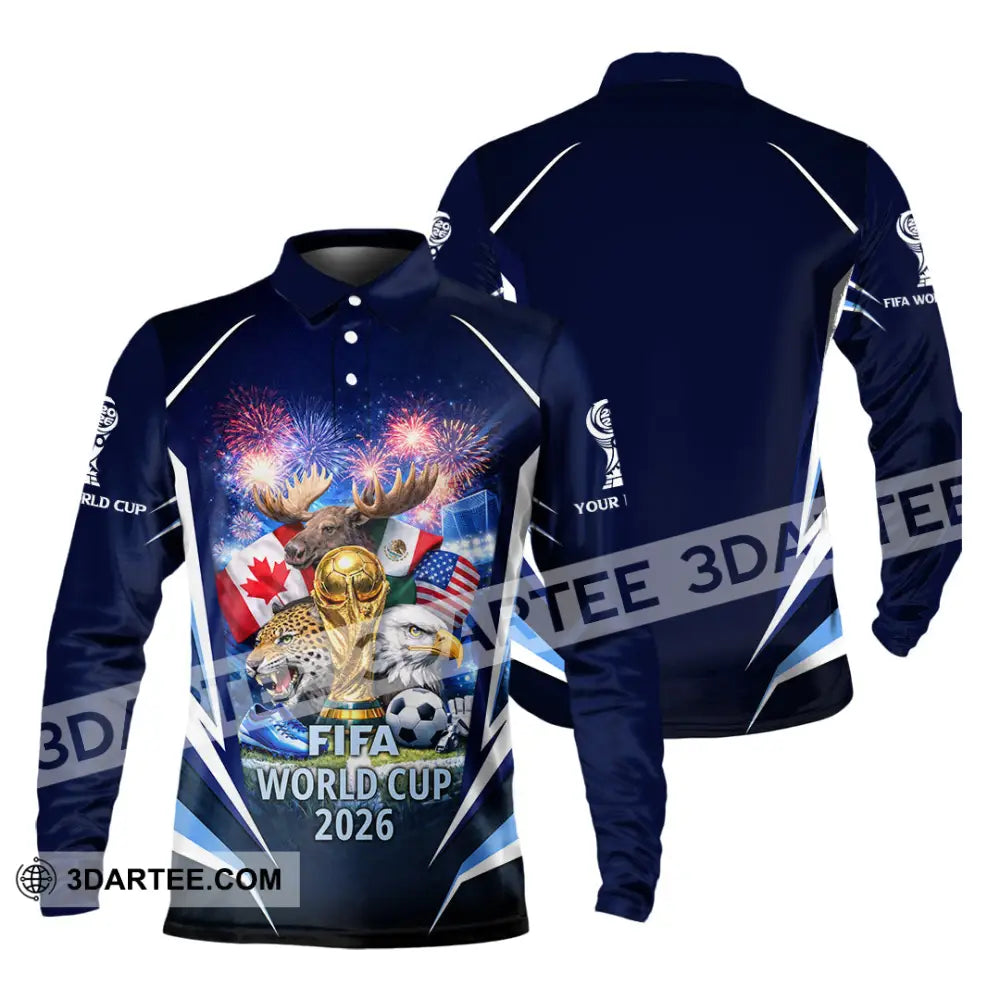 Unisex Shirt - Custom World Cup 2026 3D Shirt Long Sleeve Polo / S T-shirt