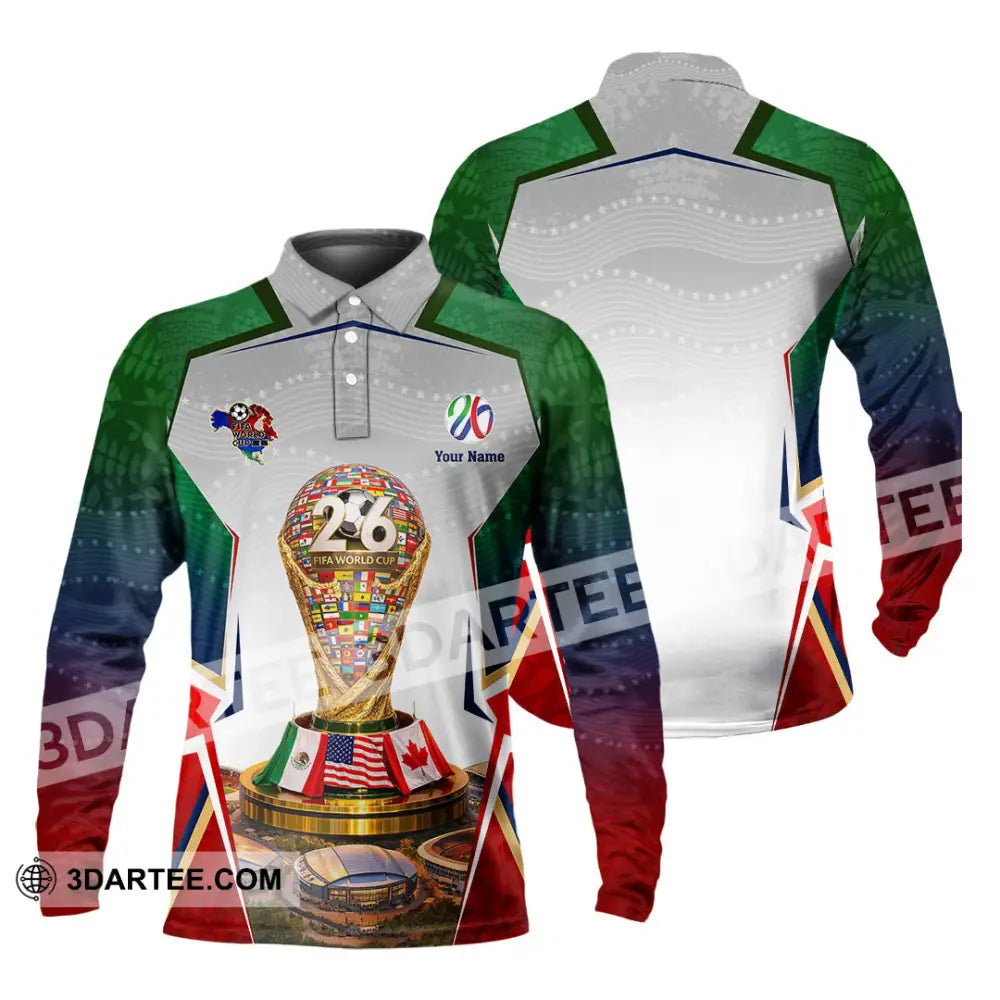 Unisex Shirt - Custom World Cup 2026 3D Shirt - Long Sleeve Polo / S - T-shirt
