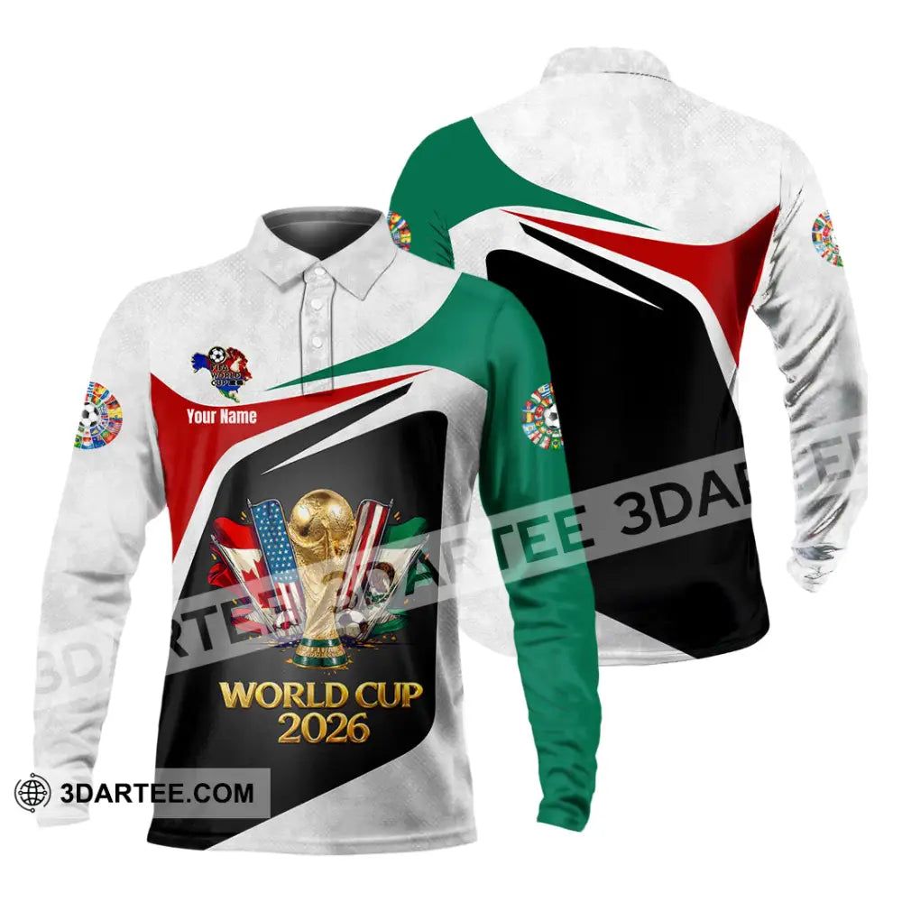 Unisex Shirt - Custom World Cup 2026 3D Shirt - Long Sleeve Polo / S - T-shirt