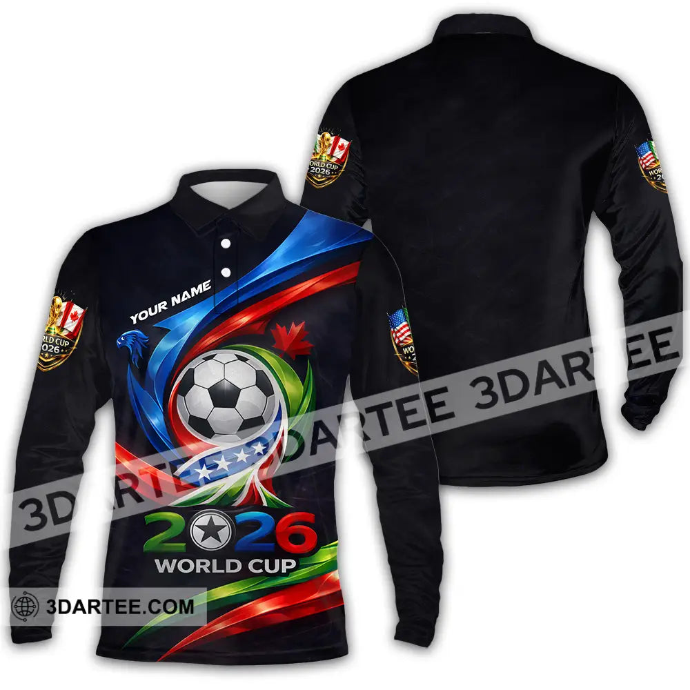 Unisex Shirt - Custom 2026 World Cup 3D Shirt Long Sleeve Polo / S T-shirt