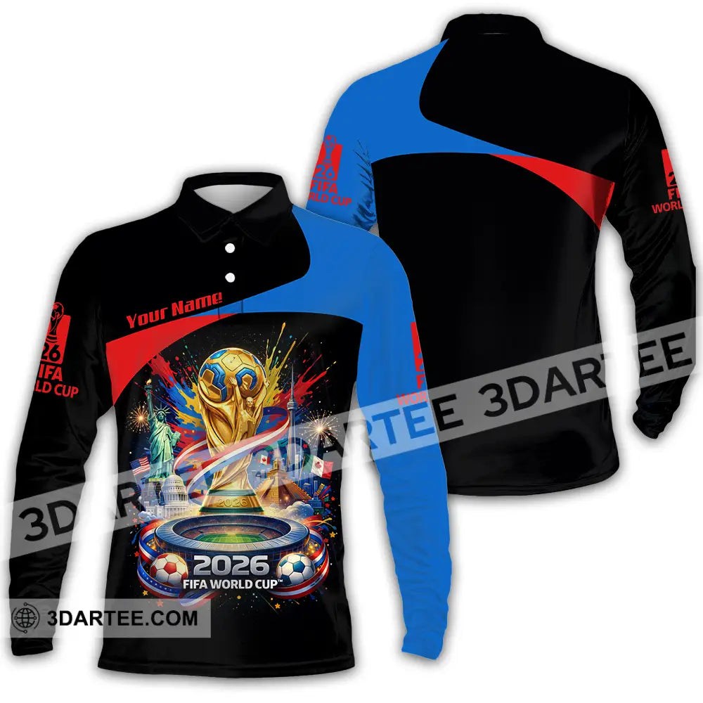 Unisex Shirt - Custom World Cup 2026 3D Shirt - Long Sleeve Polo / S - T-shirt