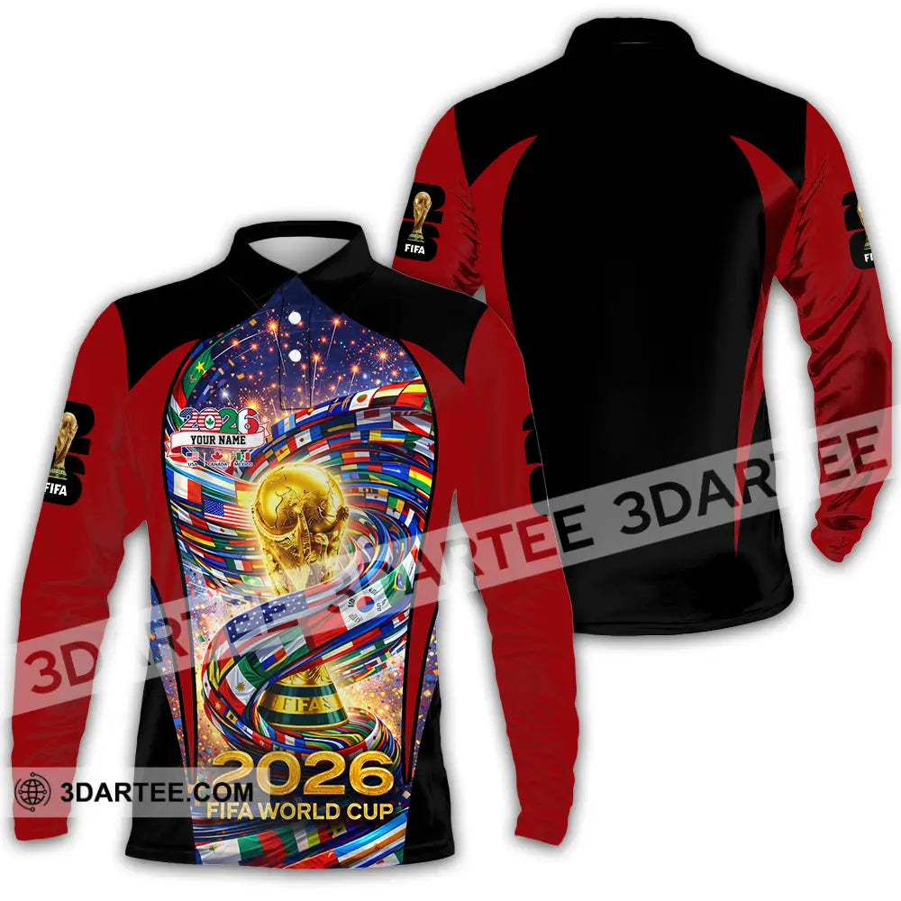 Unisex Shirt - Custom World Cup 2026 3D Shirt Long Sleeve Polo / S T-shirt