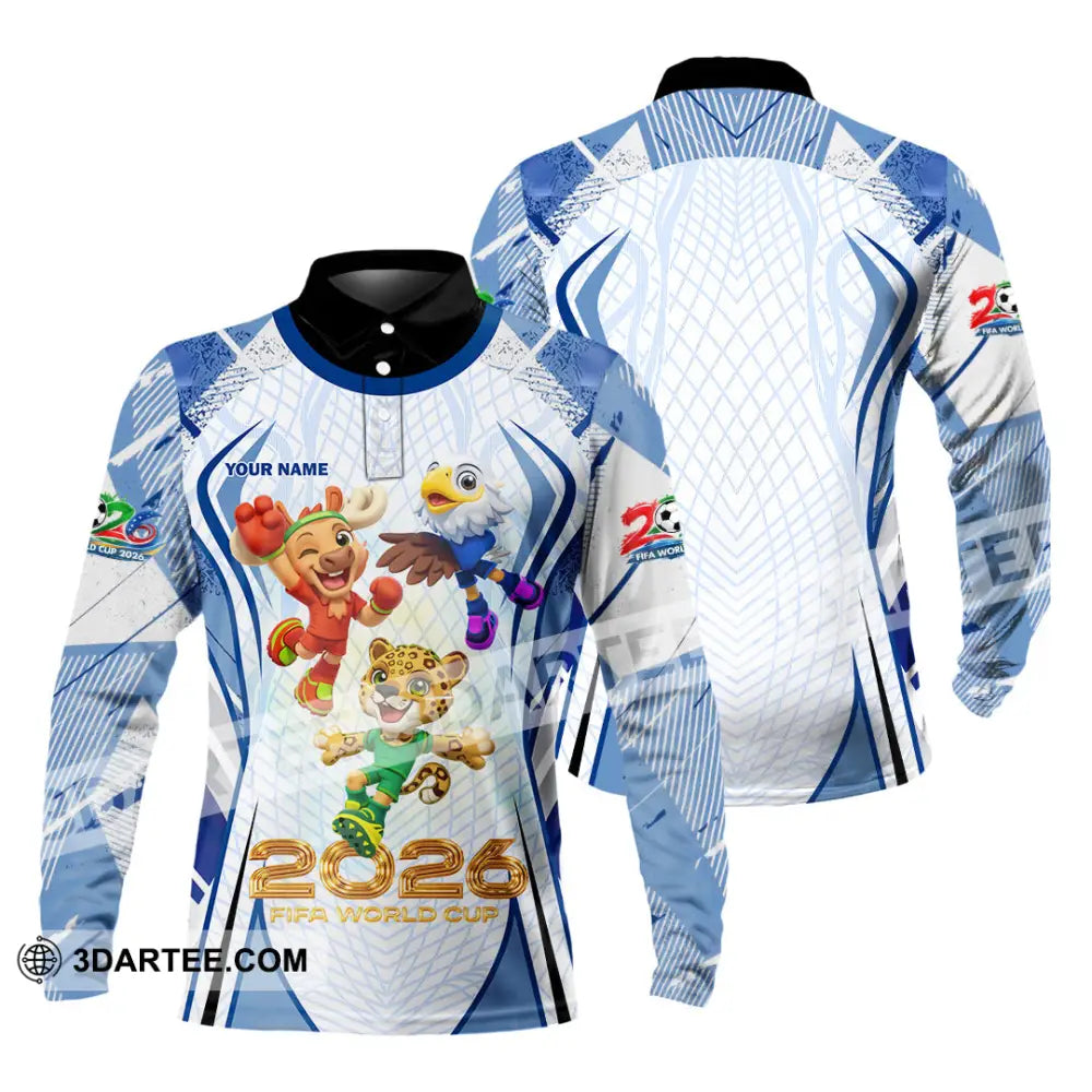 Unisex Shirt - Custom World Cup 2026 3D Shirt Long Sleeve Polo / S T-shirt
