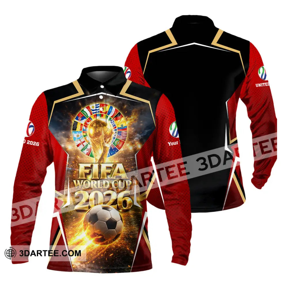 Unisex Shirt - Custom World Cup 2026 3D Shirt - Long Sleeve Polo / S - T-shirt