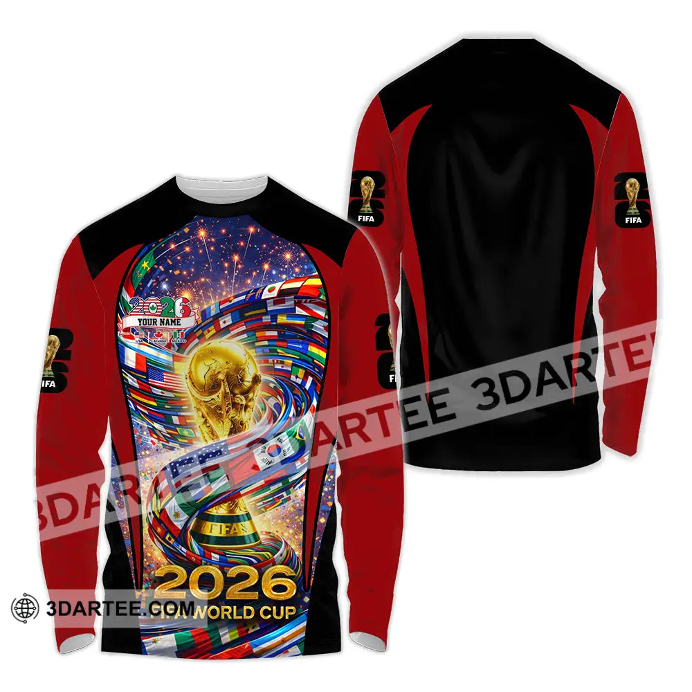 Unisex Shirt - Custom World Cup 2026 3D Shirt Long Sleeve Shirt / S T-shirt