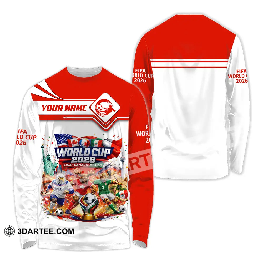 Unisex Shirt - Custom World Cup 2026 3D Shirt Long Sleeve Shirt / S T-shirt