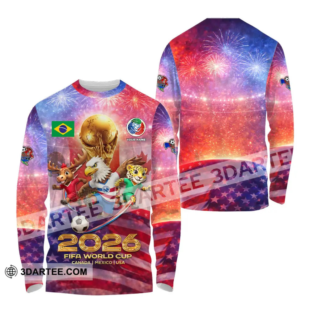 Unisex Shirt - Custom World Cup 2026 3D Shirt Long Sleeve Shirt / S T-shirt
