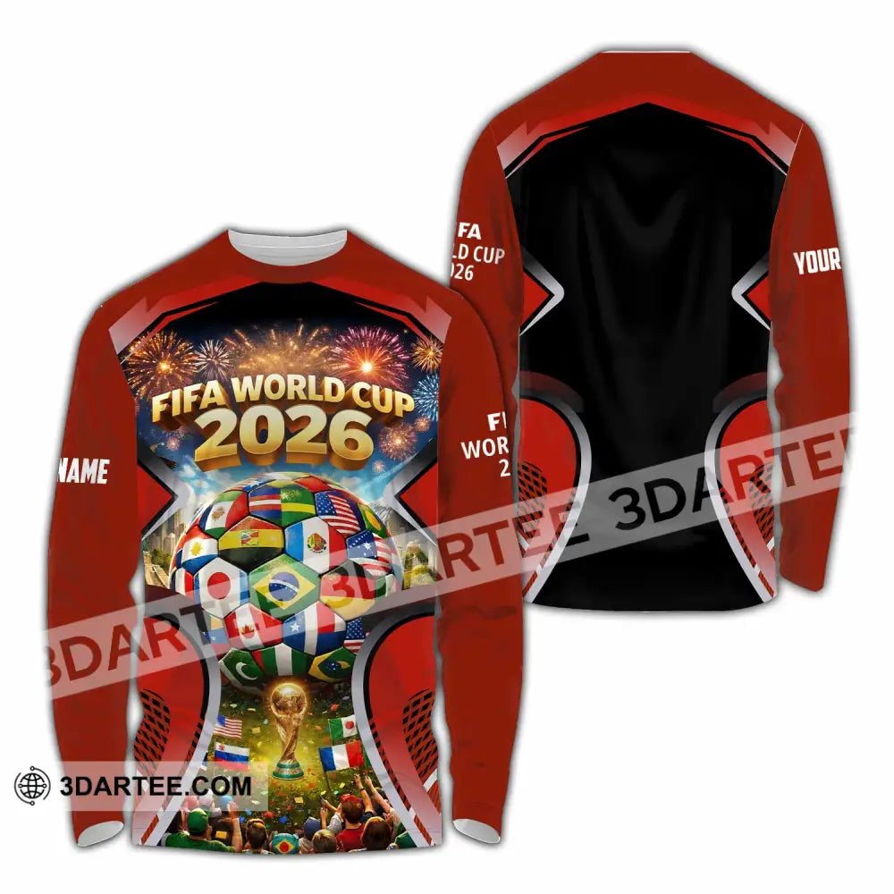 Unisex Shirt - Custom World Cup 2026 3D Shirt Long Sleeve Shirt / S T-shirt