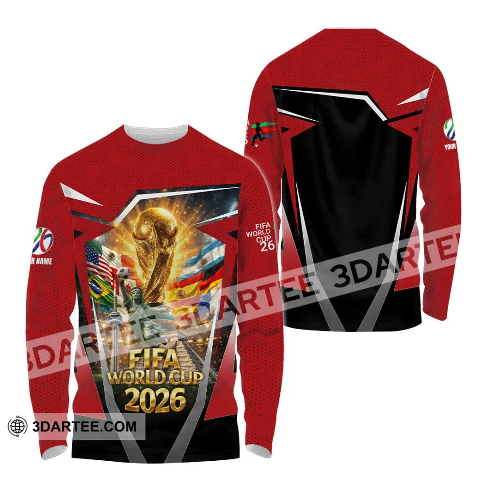 Unisex Shirt - Custom World Cup 2026 3D Shirt Long Sleeve Shirt / S T-shirt