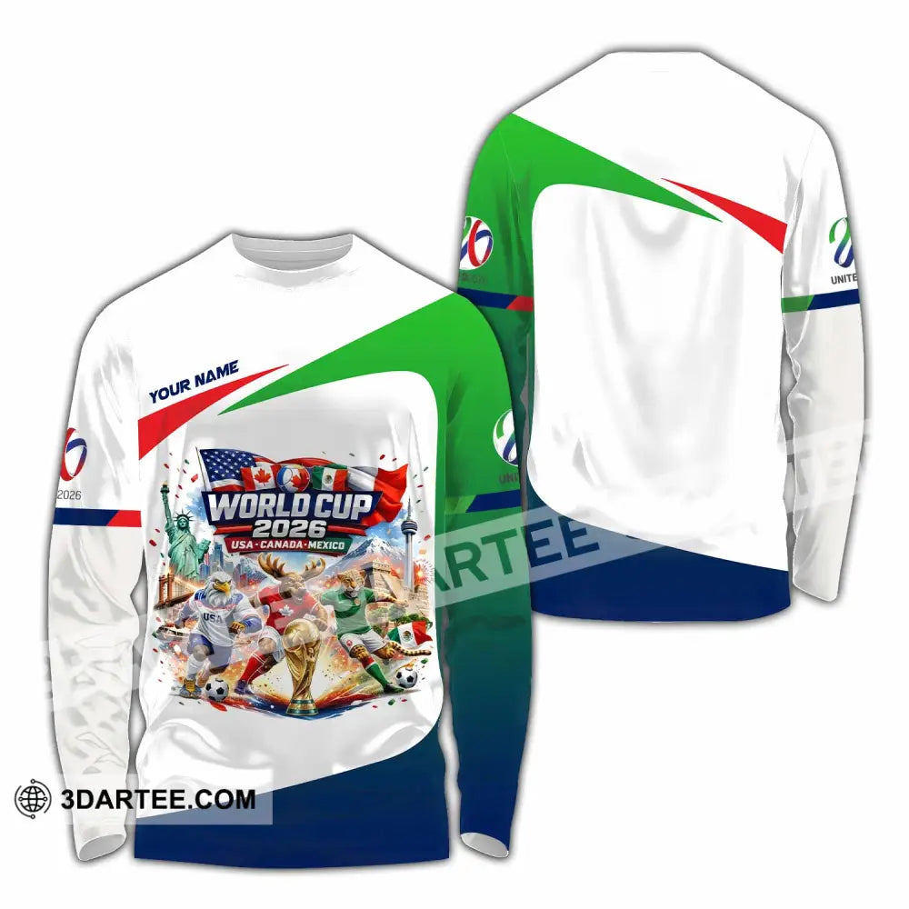 Unisex Shirt - Custom World Cup 2026 3D Shirt - Long Sleeve Shirt / S - T-shirt