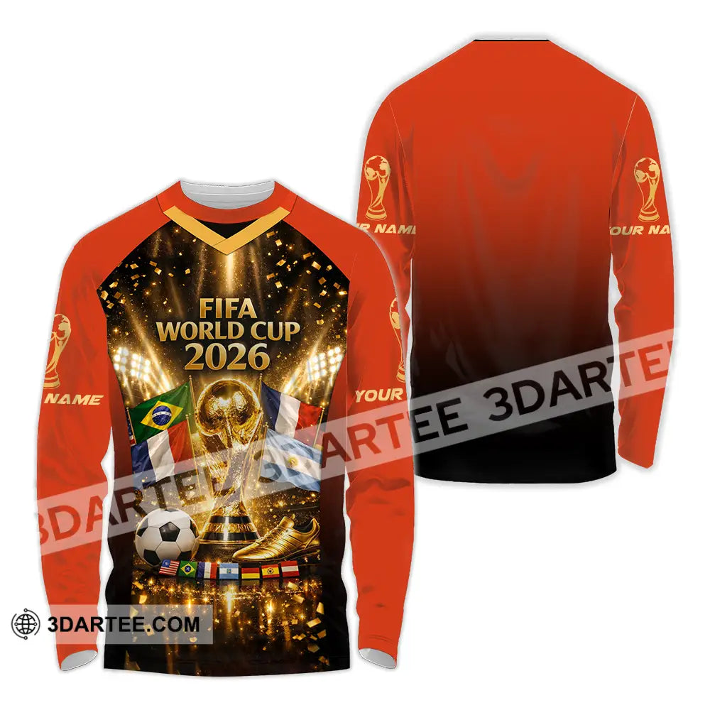 Unisex Shirt - Custom World Cup 2026 3D Shirt Long Sleeve Shirt / S T-shirt