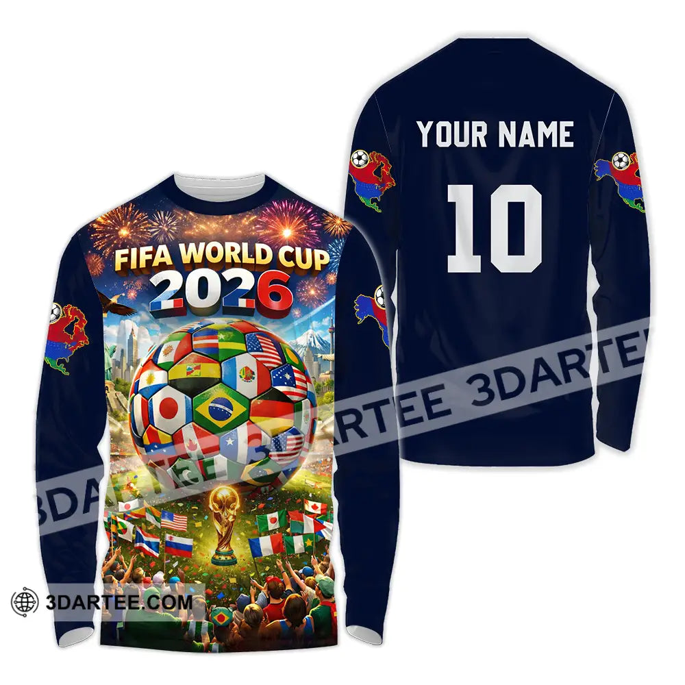 Unisex Shirt - Custom World Cup 2026 3D Shirt Long Sleeve Shirt / S T-shirt
