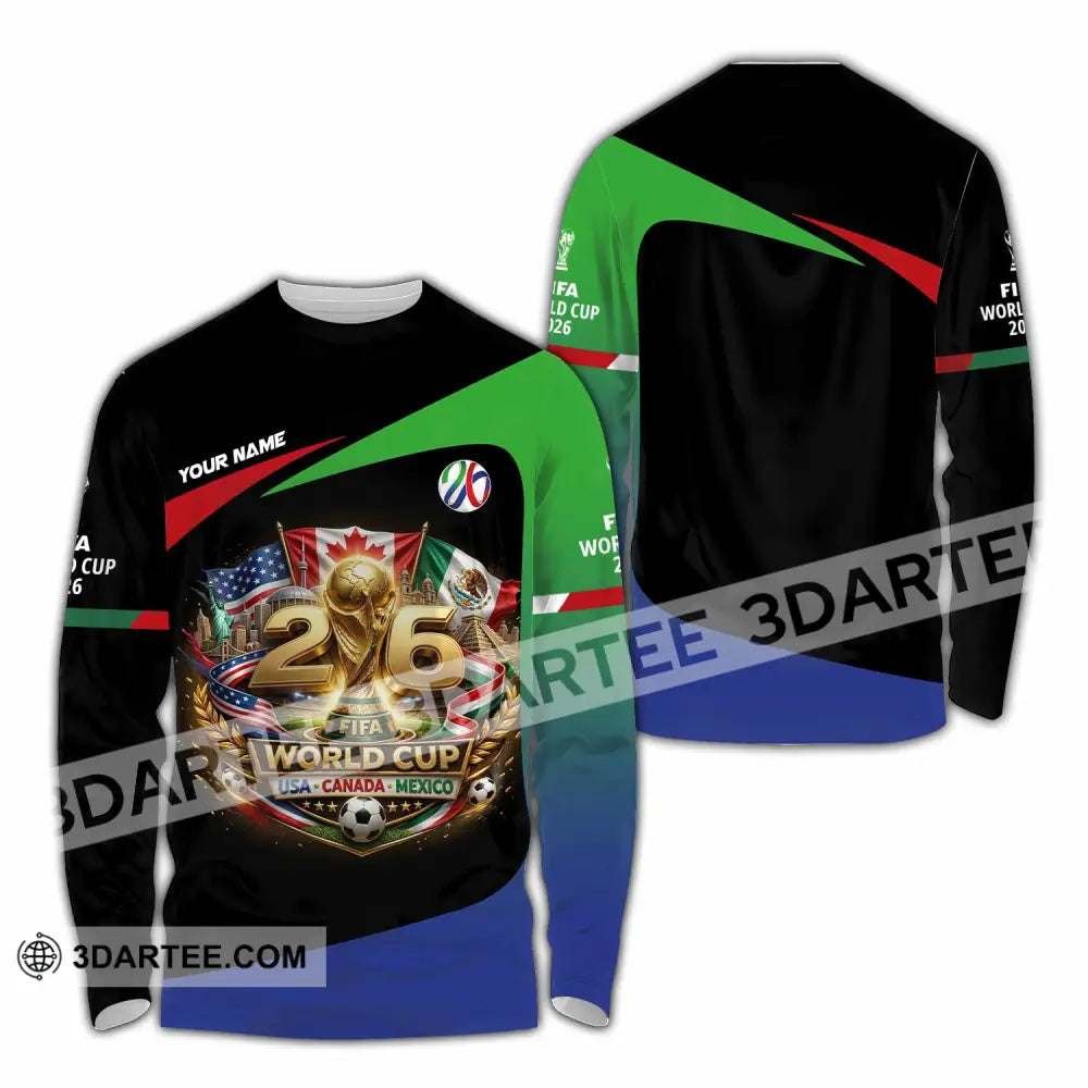 Unisex Shirt - Custom World Cup 2026 3D Shirt Long Sleeve Shirt / S T-shirt