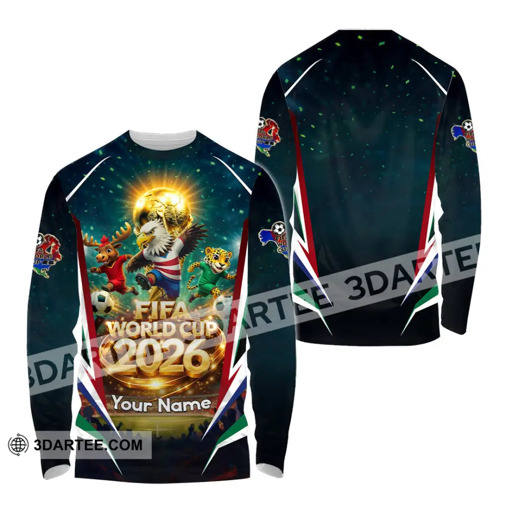 Unisex Shirt - Custom World Cup 2026 3D Shirt Long Sleeve Shirt / S T-shirt
