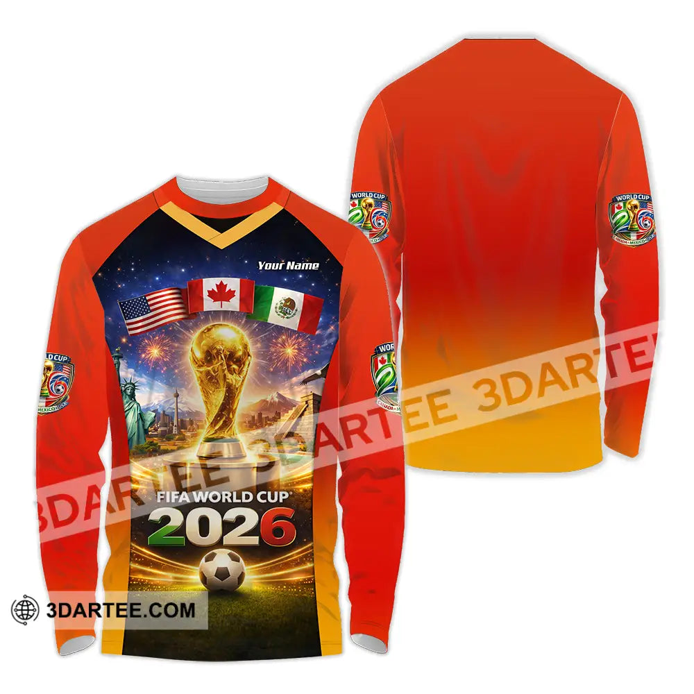 Unisex Shirt - Custom World Cup 2026 3D Shirt Long Sleeve Shirt / S T-shirt