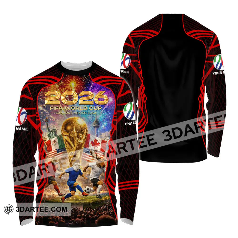 Unisex Shirt - Custom World Cup 2026 3D Shirt Long Sleeve Shirt / S T-shirt