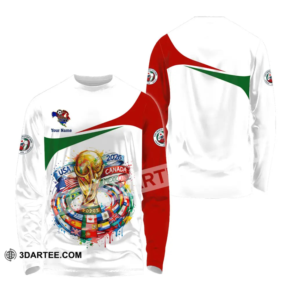Unisex Shirt - Custom World Cup 2026 3D Shirt - Long Sleeve Shirt / S - T-shirt