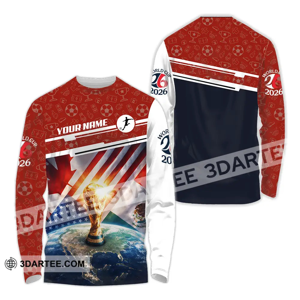 Unisex Shirt - Custom World Cup 2026 3D Shirt Long Sleeve Shirt / S T-shirt