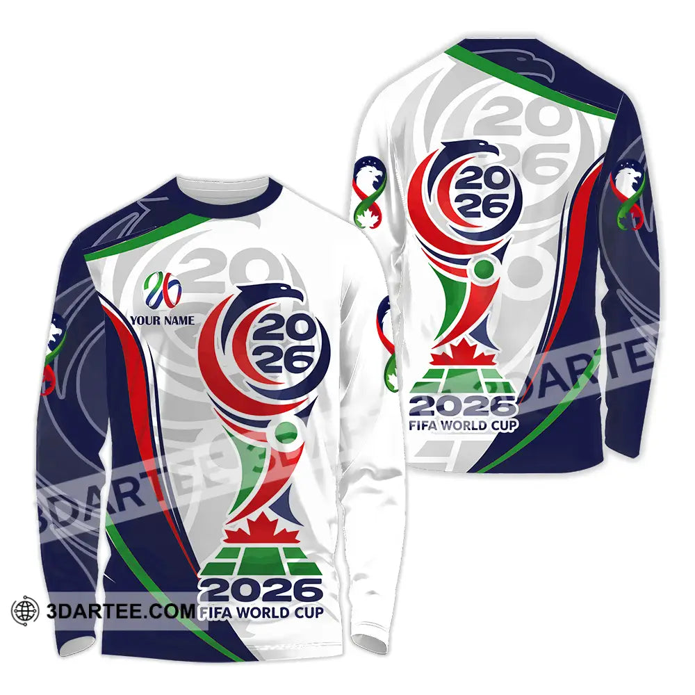 Unisex Shirt - Custom World Cup 2026 3D Shirt Long Sleeve Shirt / S T-shirt