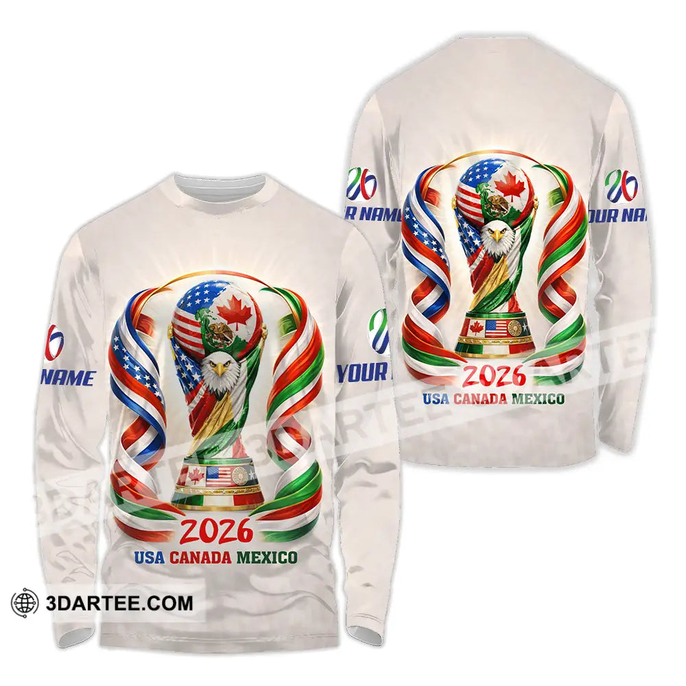 Unisex Shirt - Custom World Cup 2026 3D Shirt Long Sleeve Shirt / S T-shirt