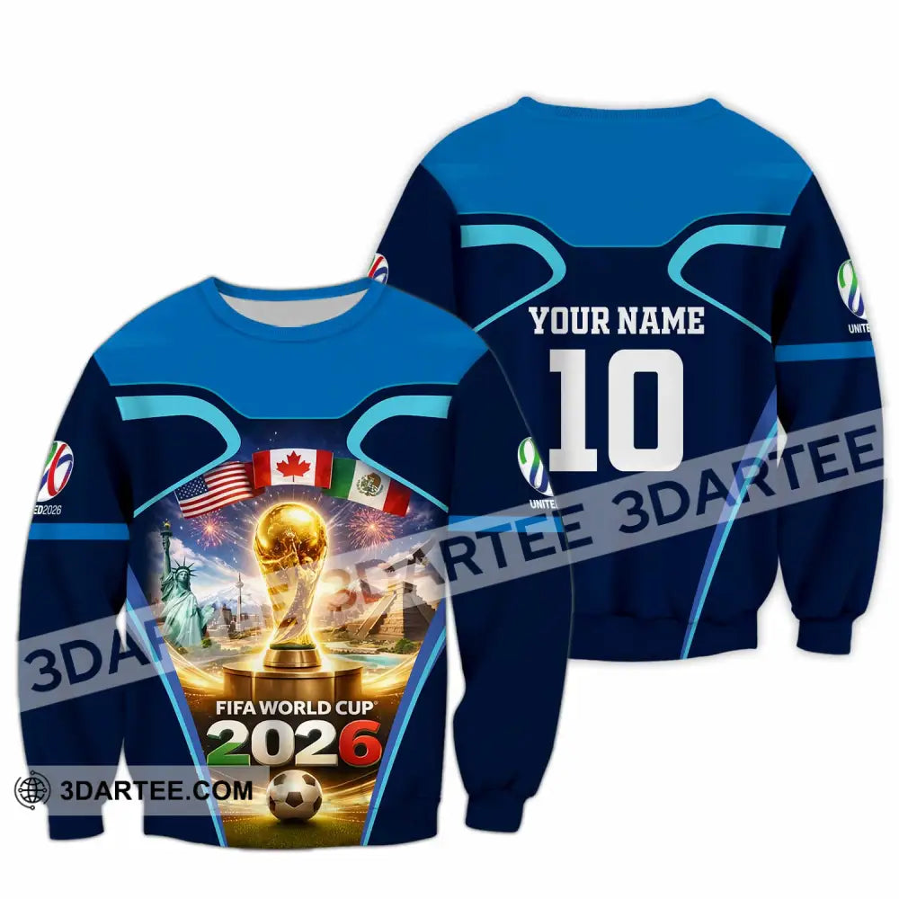 Unisex Shirt - Custom Fifa World Cup 2026 3D Shirt Long Sleeve / S T-shirt