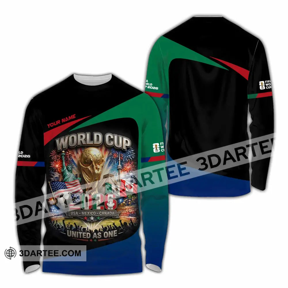 Unisex Shirt - Custom World Cup 2026 3D Shirt - Long Sleeve Shirt / S - T-shirt