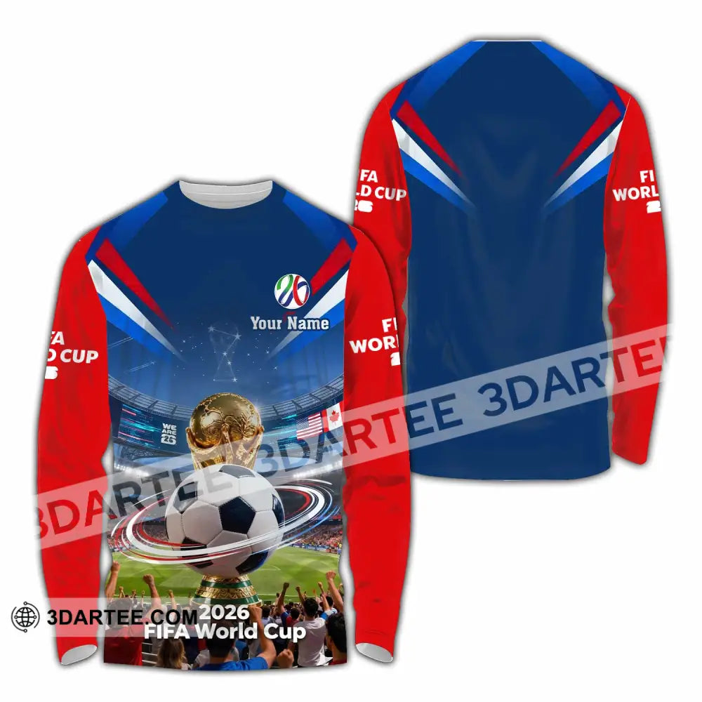 Unisex Shirt - Custom World Cup 2026 3D Shirt Long Sleeve Shirt / S T-shirt