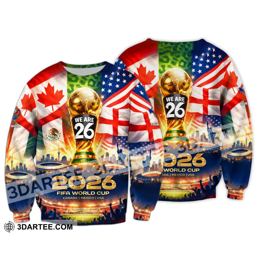 Unisex Shirt - Custom World Cup 2026 3D Shirt Long Sleeve / S T-shirt