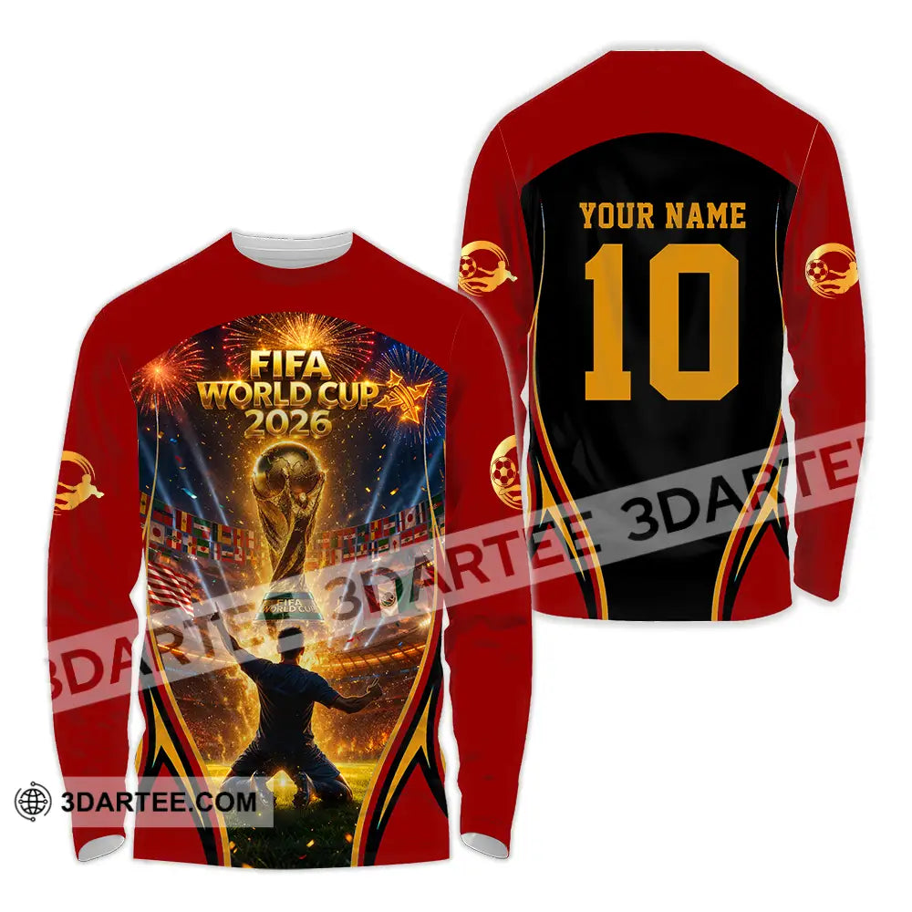 Unisex Shirt - Custom World Cup 2026 3D Shirt Long Sleeve Shirt / S T-shirt