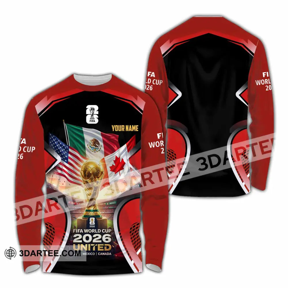 Unisex Shirt - Custom World Cup 2026 3D Shirt - Long Sleeve Shirt / S - T-shirt