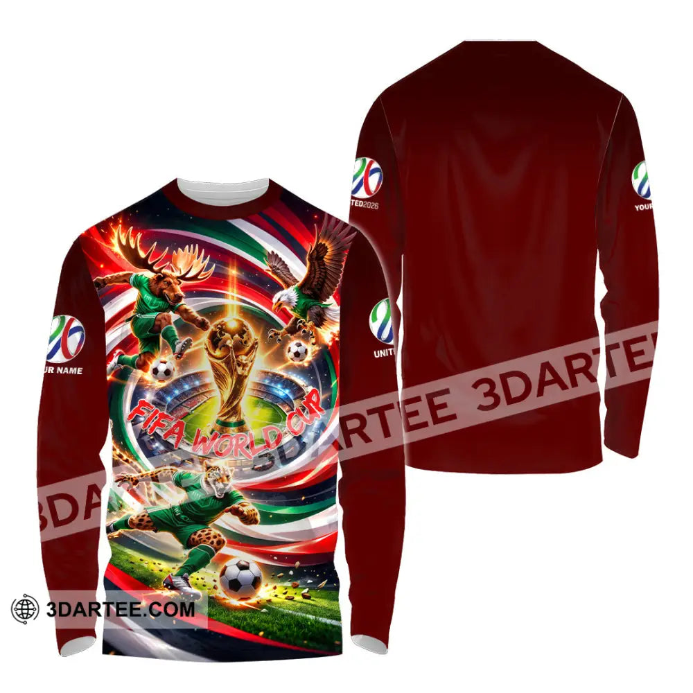 Unisex Shirt - Custom World Cup 2026 3D Shirt Long Sleeve Shirt / S T-shirt