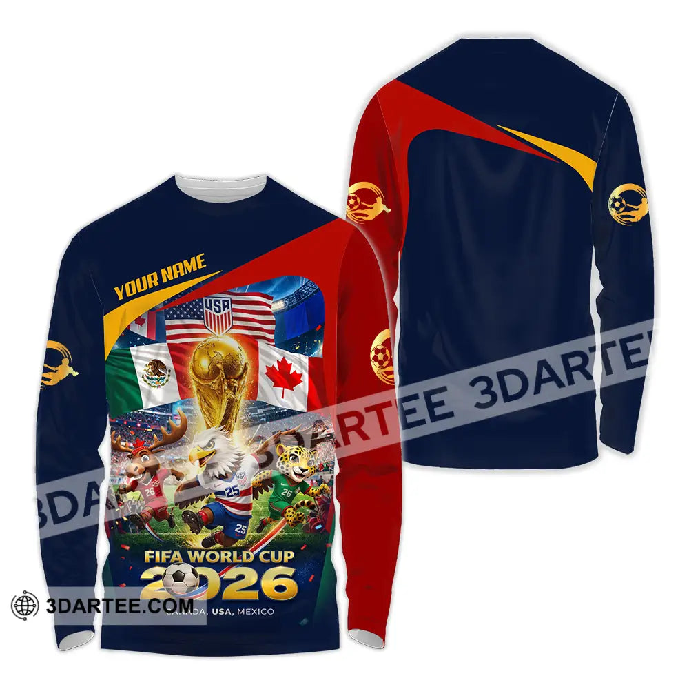 Unisex Shirt - Custom World Cup 2026 3D Shirt Long Sleeve Shirt / S T-shirt