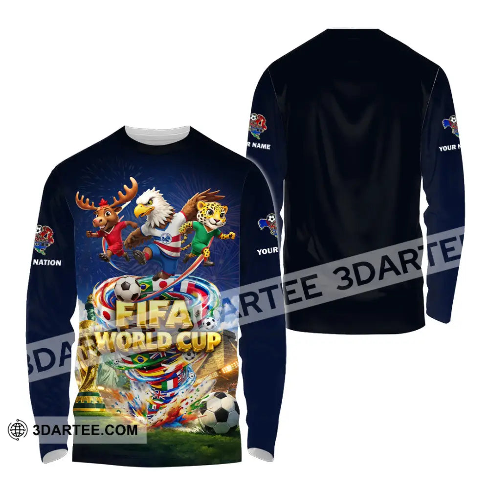 Unisex Shirt - Custom World Cup 2026 3D Shirt Long Sleeve Shirt / S T-shirt