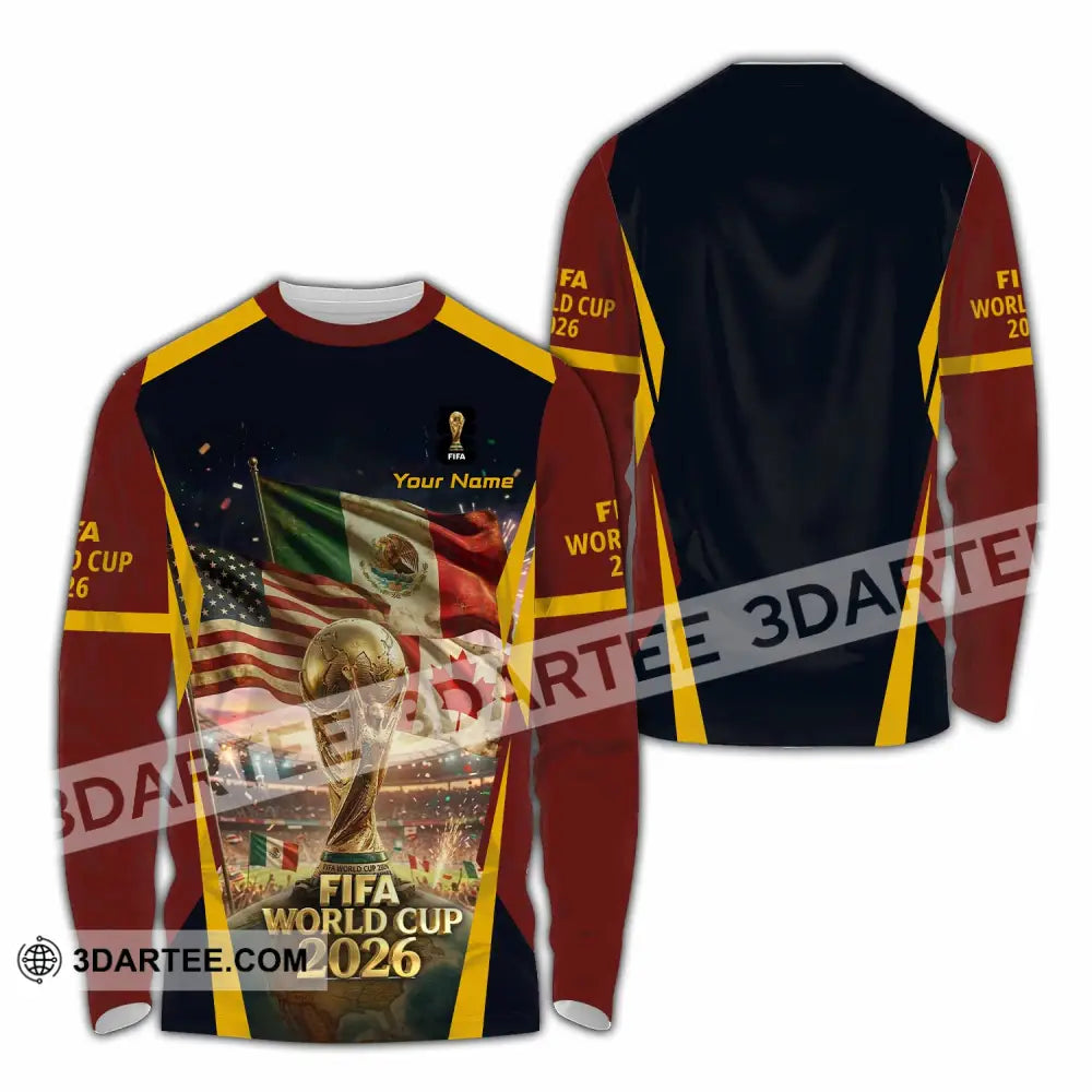 Unisex Shirt - Custom World Cup 2026 3D Shirt Long Sleeve Shirt / S T-shirt