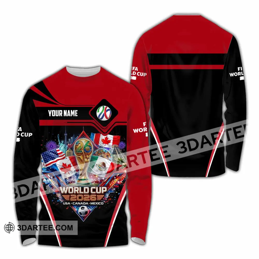 Unisex Shirt - Custom World Cup 2026 3D Shirt Long Sleeve Shirt / S T-shirt