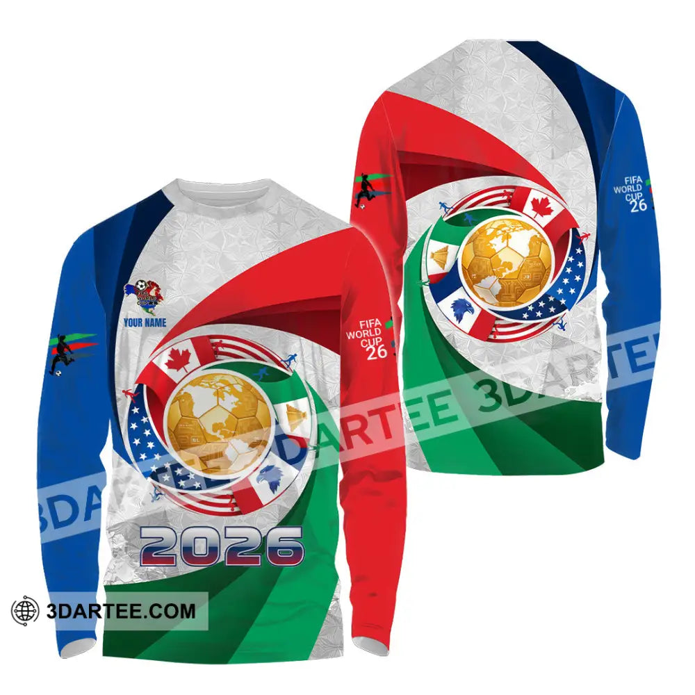 Unisex Shirt - Custom World Cup 2026 3D Shirt Long Sleeve Shirt / S T-shirt
