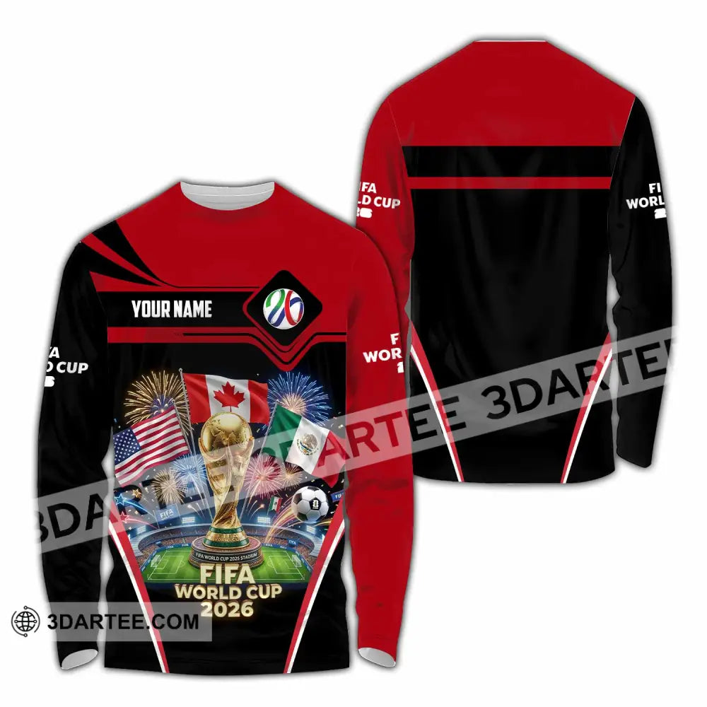 Unisex Shirt - Custom World Cup 2026 3D Shirt Long Sleeve Shirt / S T-shirt