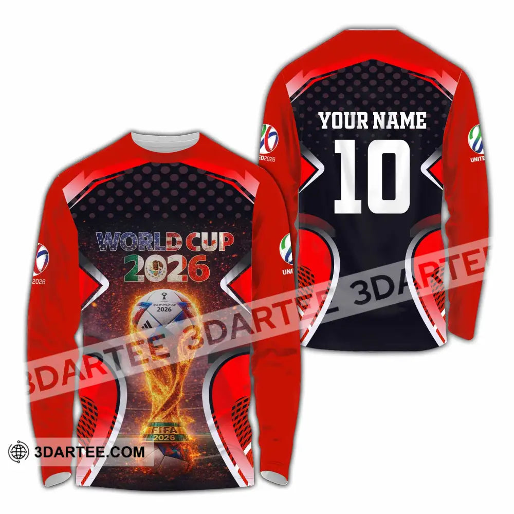 Unisex Shirt - Custom World Cup 2026 3D Shirt Long Sleeve Shirt / S T-shirt