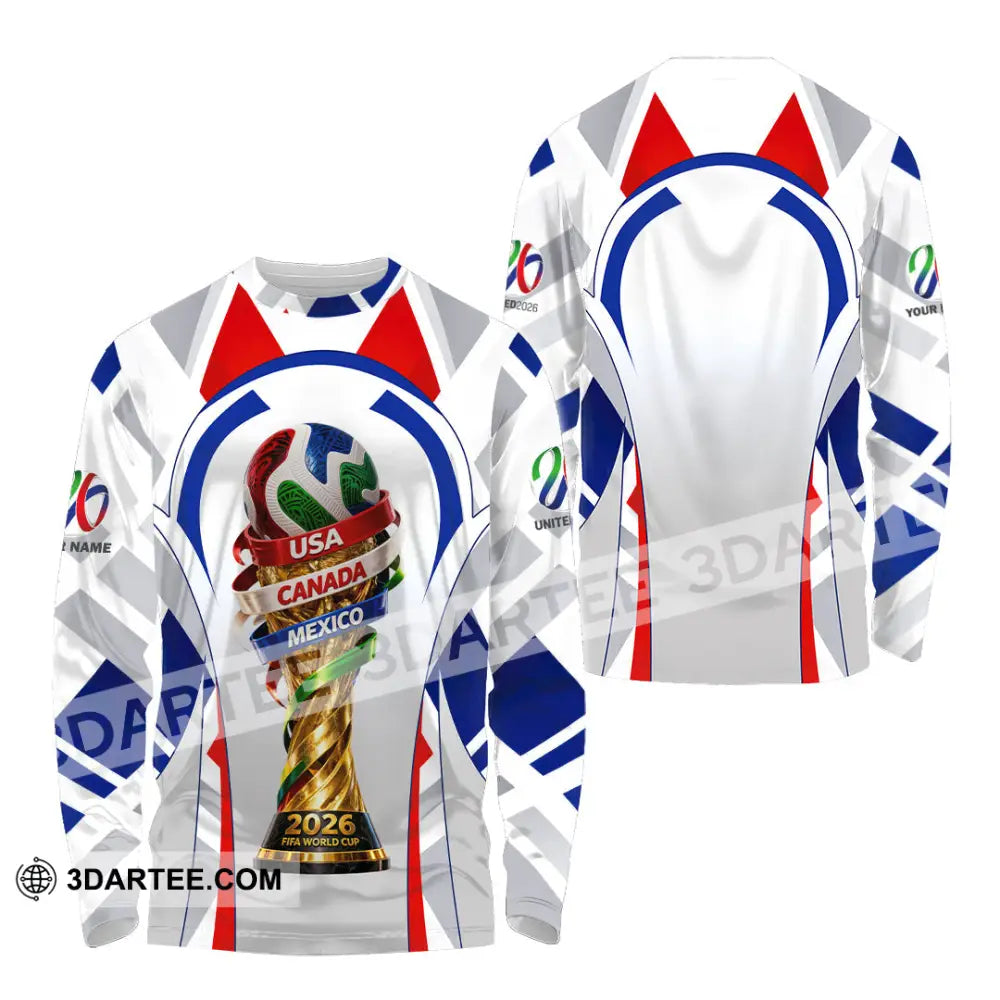 Unisex Shirt - Custom World Cup 2026 3D Shirt Long Sleeve Shirt / S T-shirt