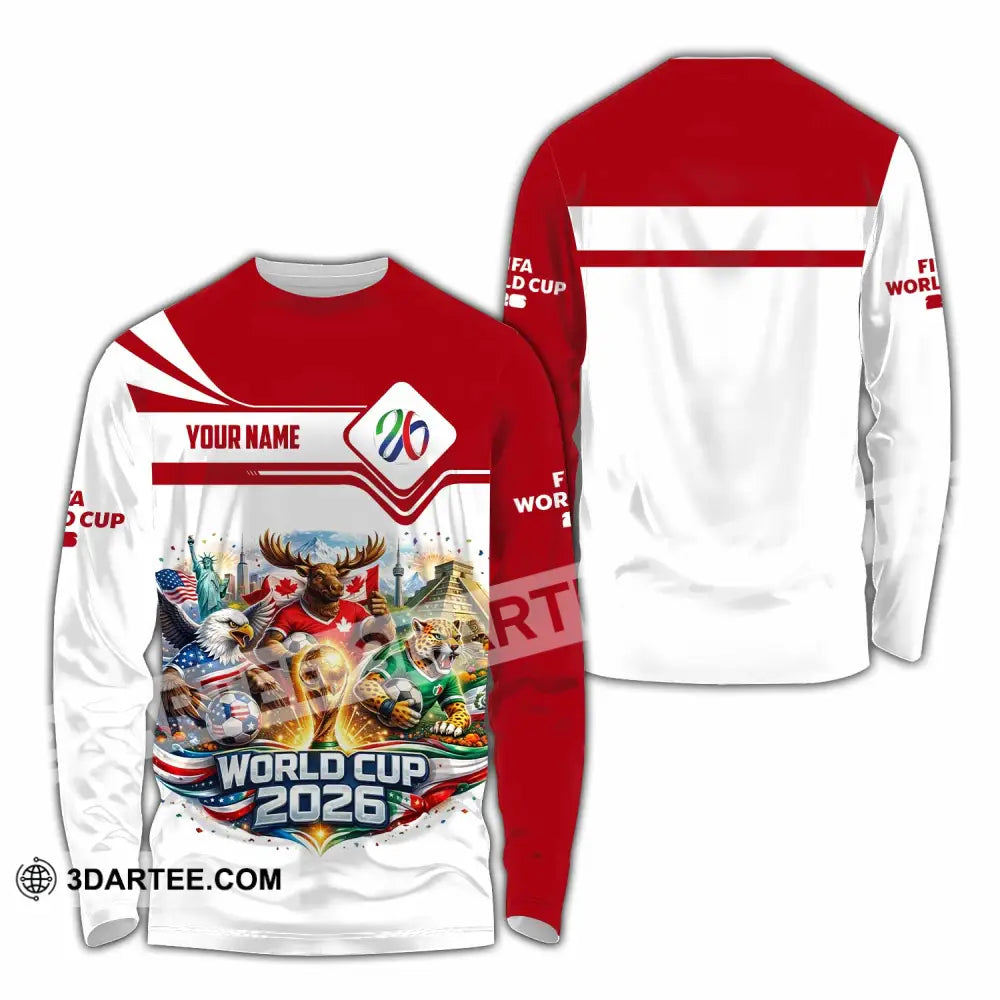 Unisex Shirt - Custom World Cup 2026 3D Shirt Long Sleeve Shirt / S T-shirt