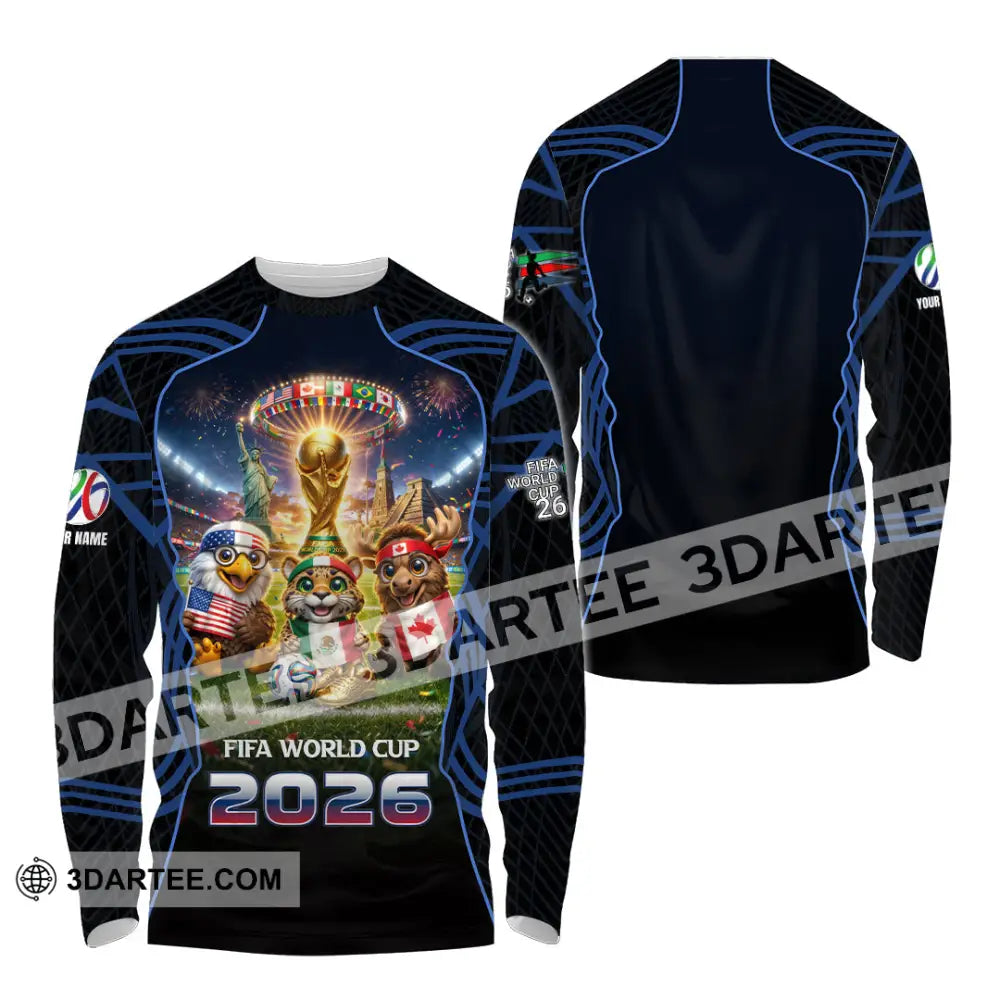 Unisex Shirt - Custom World Cup 2026 3D Shirt Long Sleeve Shirt / S T-shirt