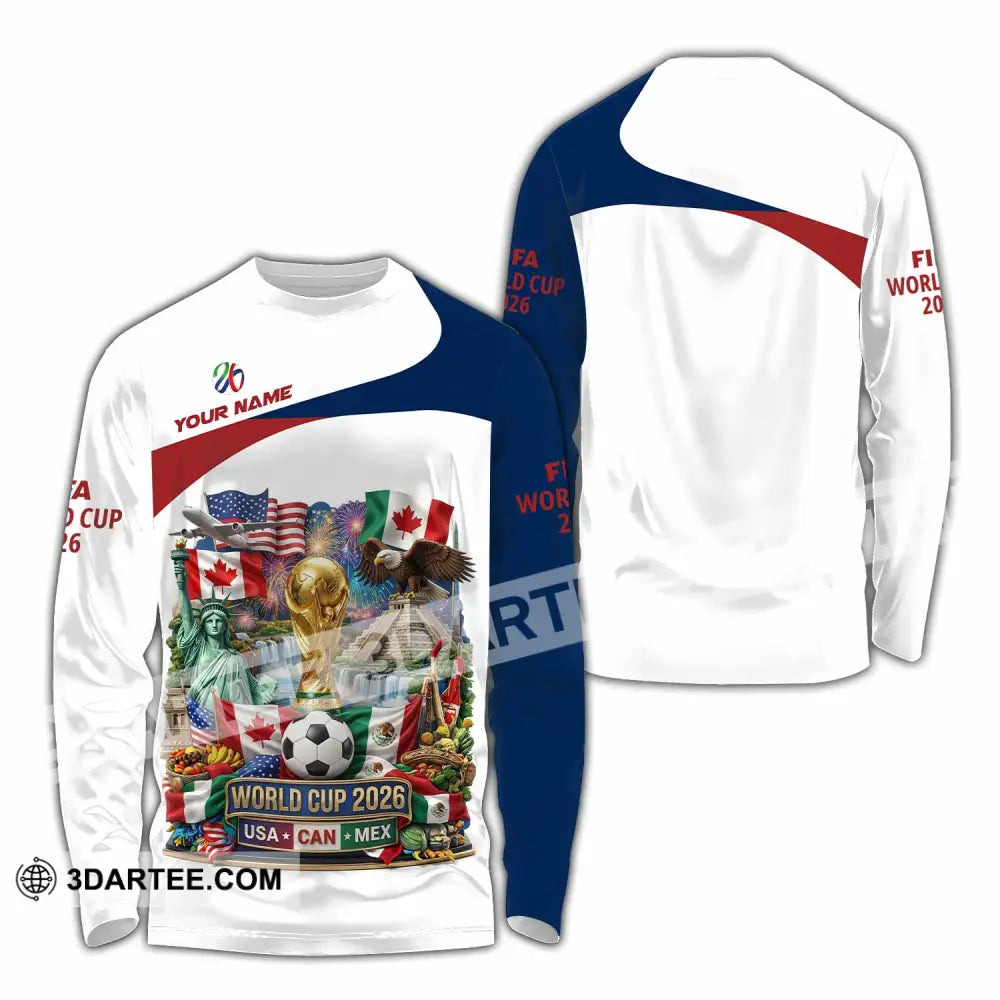 Unisex Shirt - Custom World Cup 2026 3D Shirt - Long Sleeve Shirt / S - T-shirt