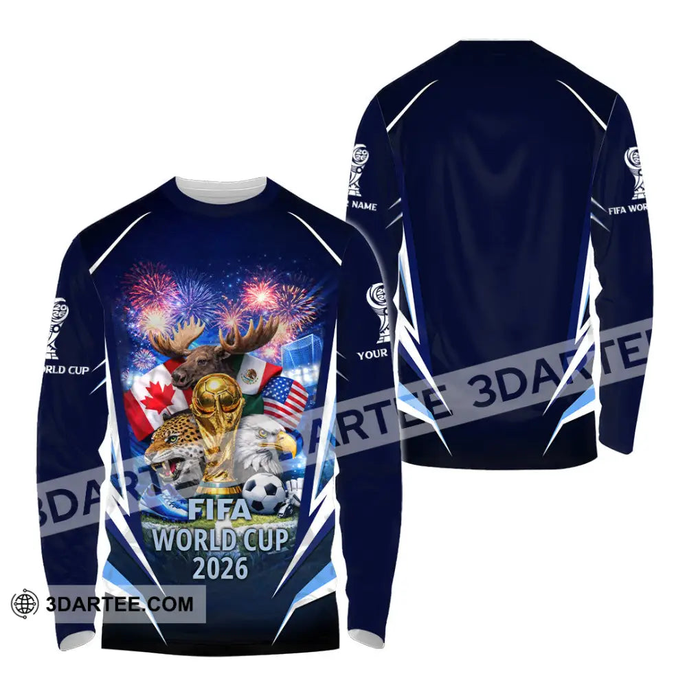 Unisex Shirt - Custom World Cup 2026 3D Shirt Long Sleeve Shirt / S T-shirt