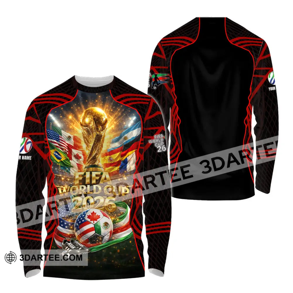 Unisex Shirt - Custom World Cup 2026 3D Shirt Long Sleeve Shirt / S T-shirt