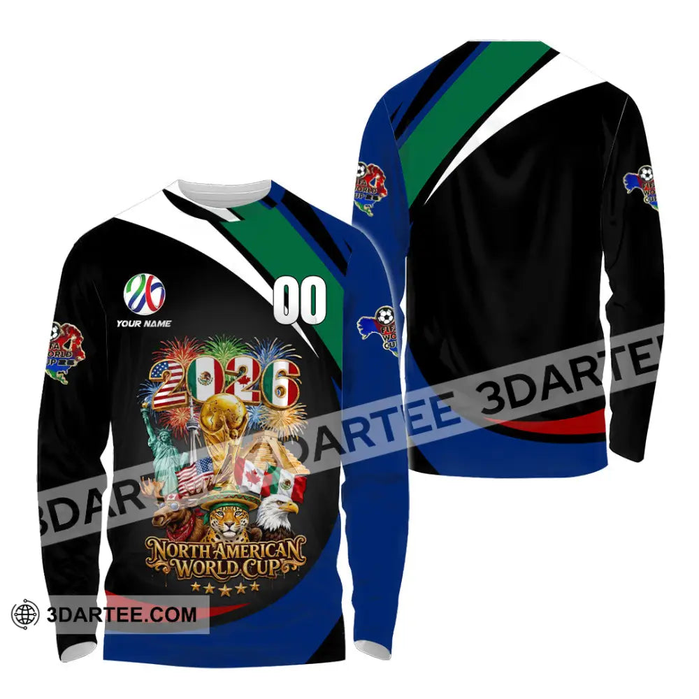 Unisex Shirt - Custom World Cup 2026 3D Shirt - Long Sleeve Shirt / S - T-shirt