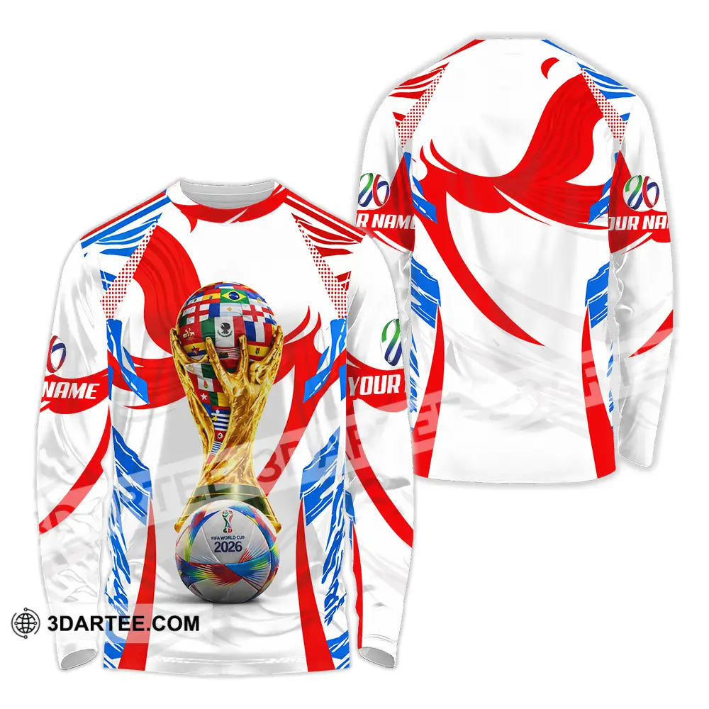 Unisex Shirt - Custom World Cup 2026 3D Shirt Long Sleeve Shirt / S T-shirt