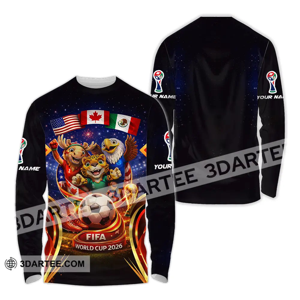 Unisex Shirt - Custom World Cup 2026 3D Shirt Long Sleeve Shirt / S T-shirt